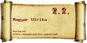 Magyar Ulrika névjegykártya